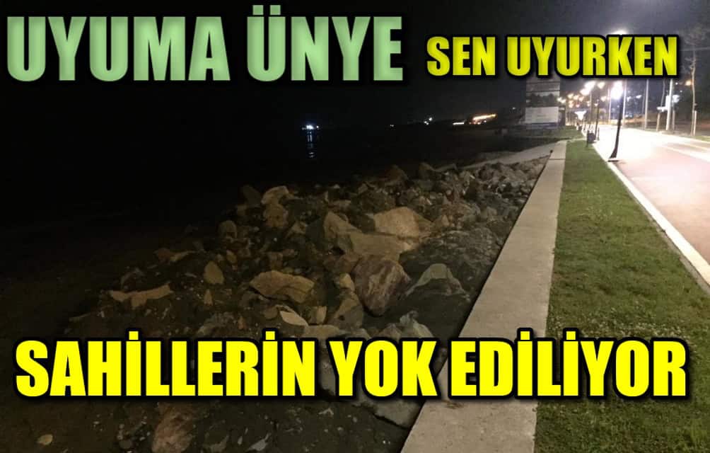 ÜNYE SAHİLİNDE MOLOZ REZALETİ