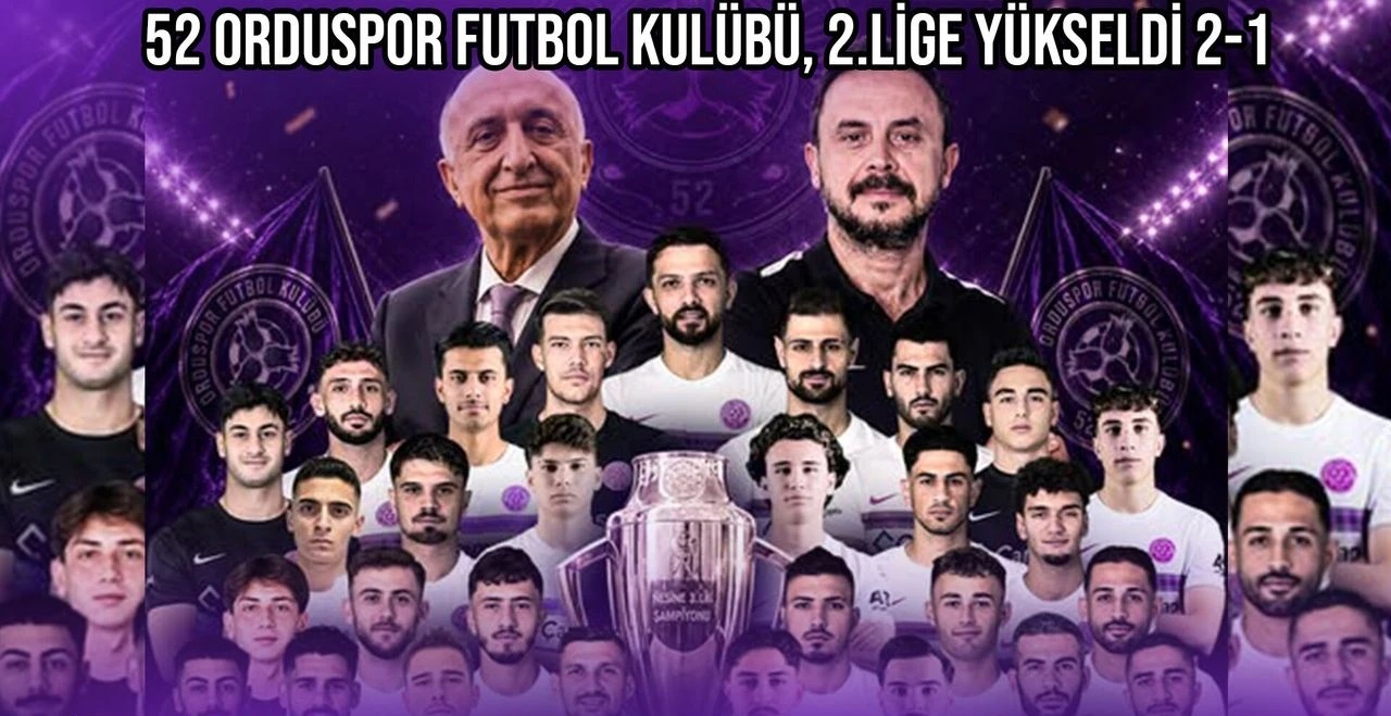 52 Orduspor Futbol Kulübü, 2.Lige Yükseldi 