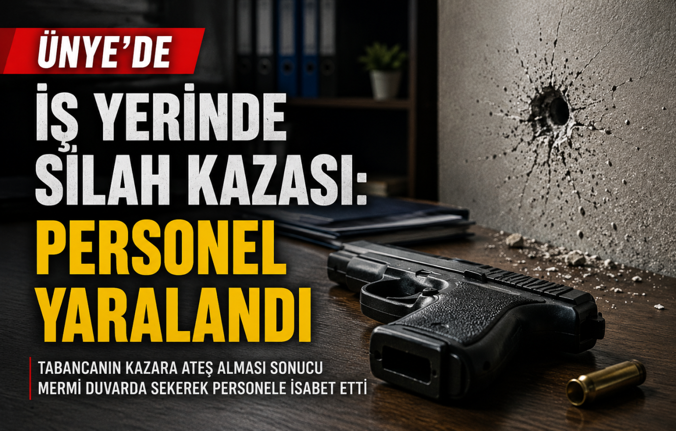 Ünye’de İş Yerinde Silah Kazası: Personel Yaralandı